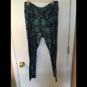 LuLaRoe TC Black, Blue, Green pants, fit sizes 18